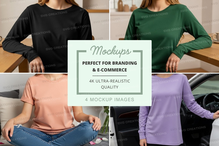 Long sleeve t-shirt mockup