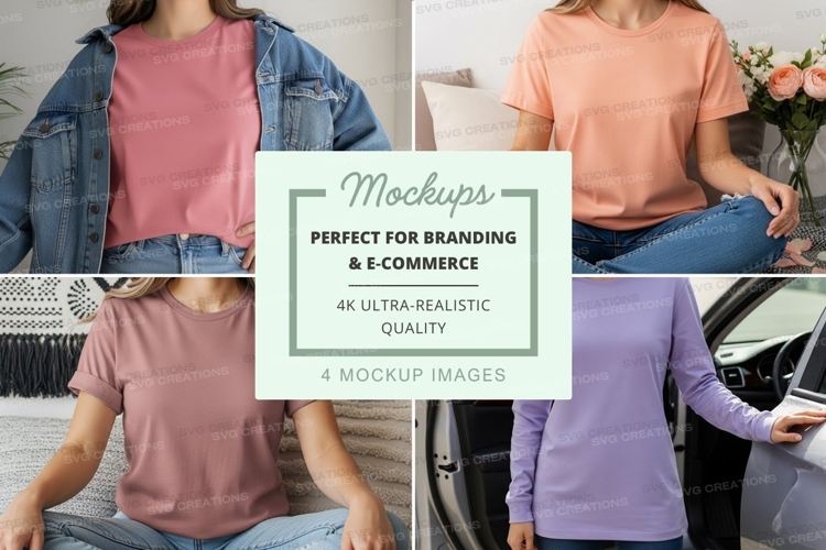 Casual t-shirts mockup