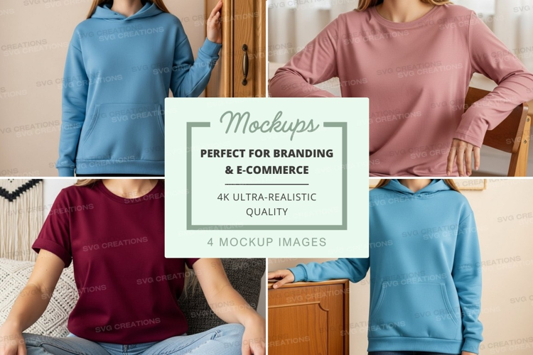 Casual hoodies mockup