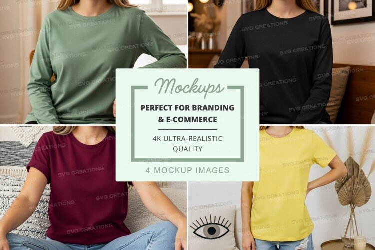 Casual t-shirts mockup example image 1