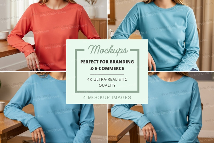 Long sleeve t-shirt mockup