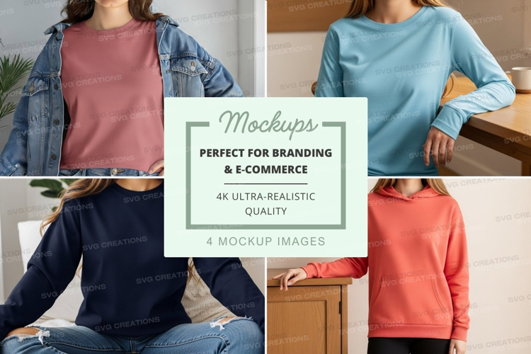 Casual sweatshirts mockup