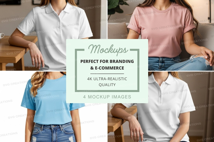 Casual polo shirts mockup