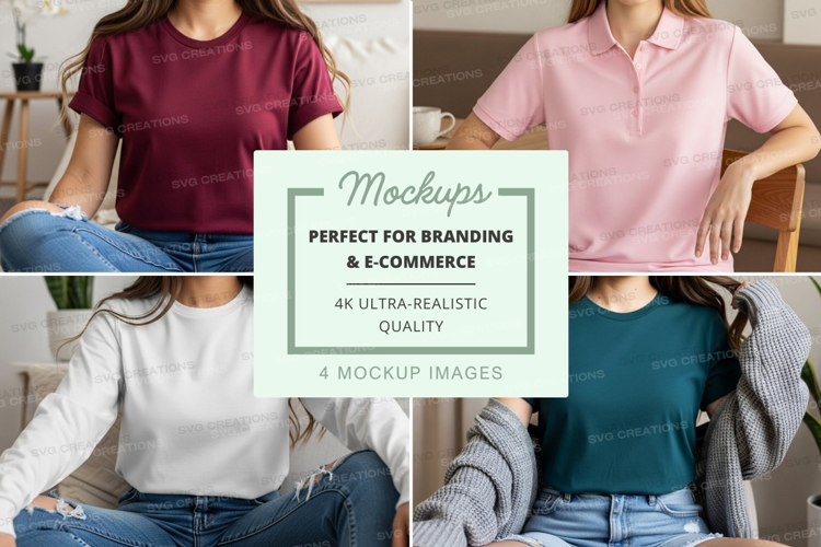 Casual t-shirts mockup