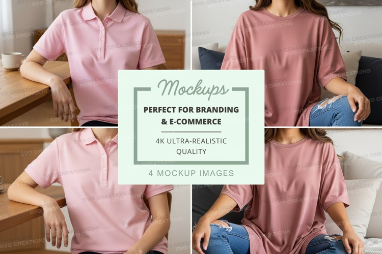 Casual polo shirt mockup