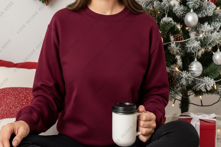 Cozy burgundy long sleeve t-shirt