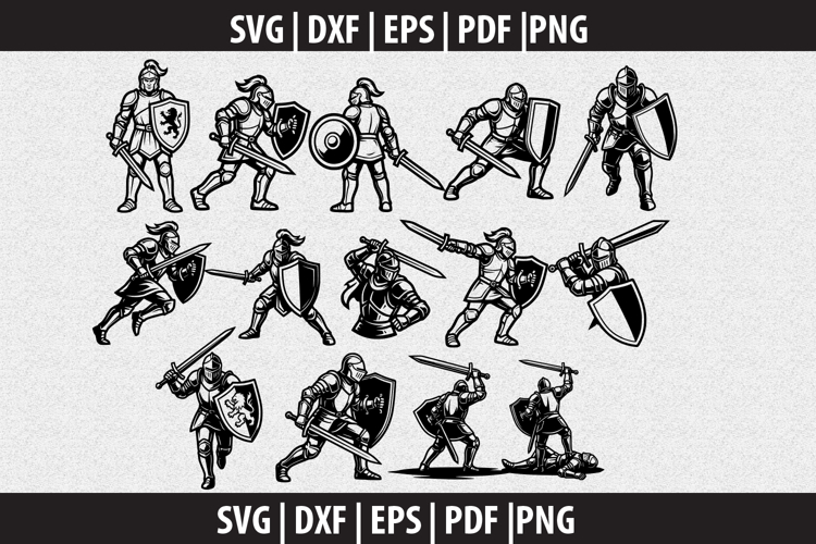 Knight mascot silhouette Svg file cut file