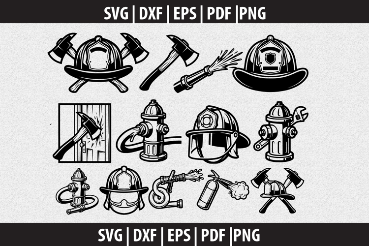 Firefighter SVG Silhouette design