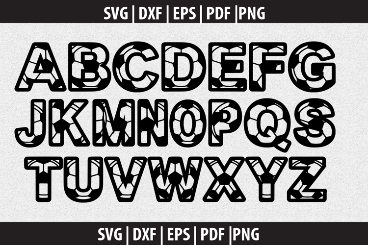 Alphabets soccer SVG design