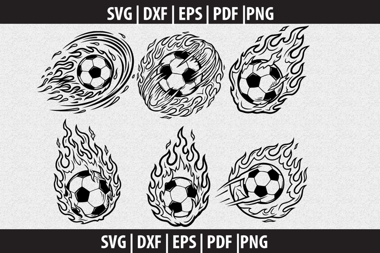 soccer Fire Flame SVG design