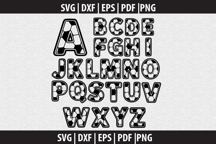 Alphabets soccer SVG design
