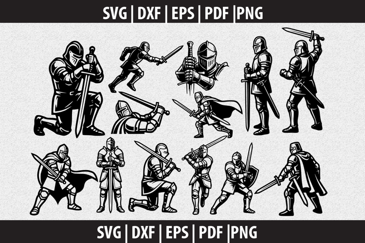 Knight mascot silhouette Svg file cut file