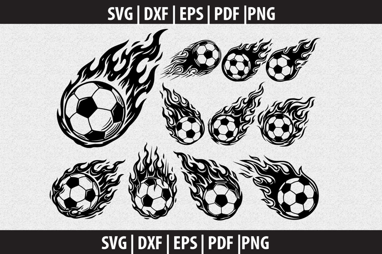 soccer Fire Flame SVG design