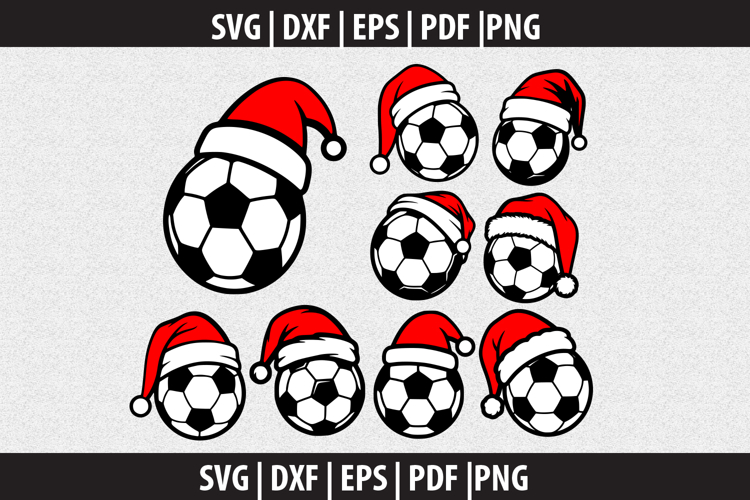 soccer Christmas cap SVG design