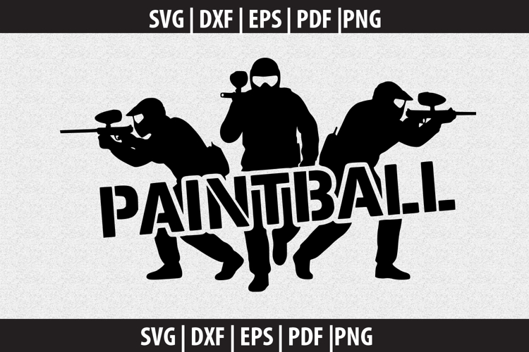 Paintball player SVG Silhouette design