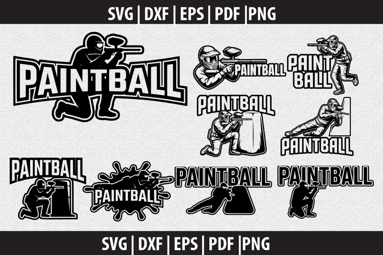 Paintball player SVG Silhouette design