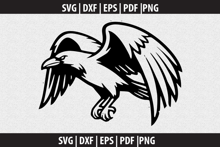 Raven bird SVG Silhouette design