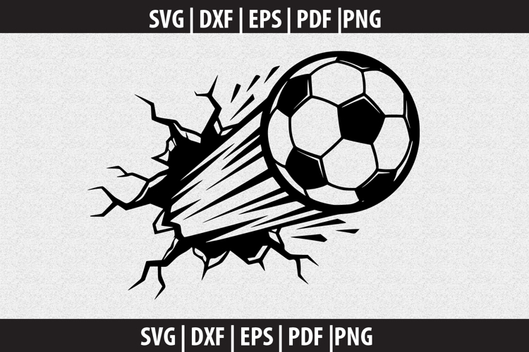 Soccer Ball Wall Crack SVG design