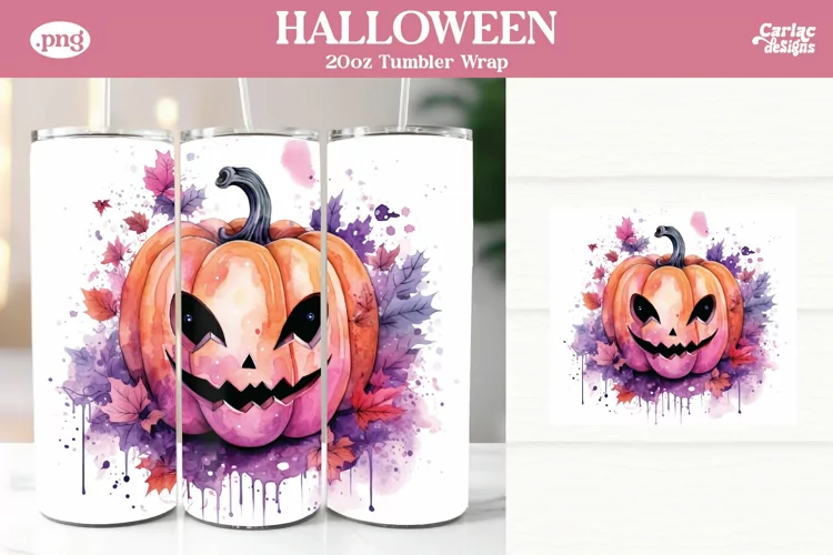 Halloween Tumbler Wrap | Tumbler Sublimation Wrap
