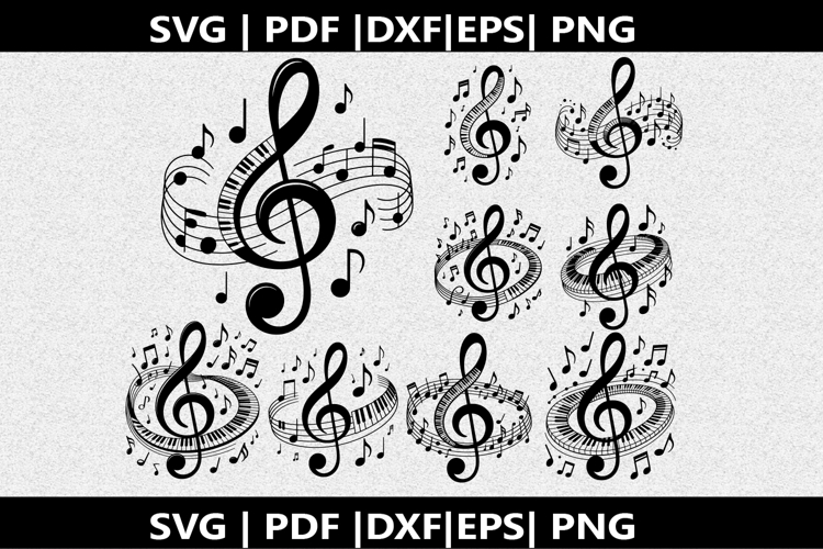 Treble clef notes SVG | Marching Band Shirt |Music Notes