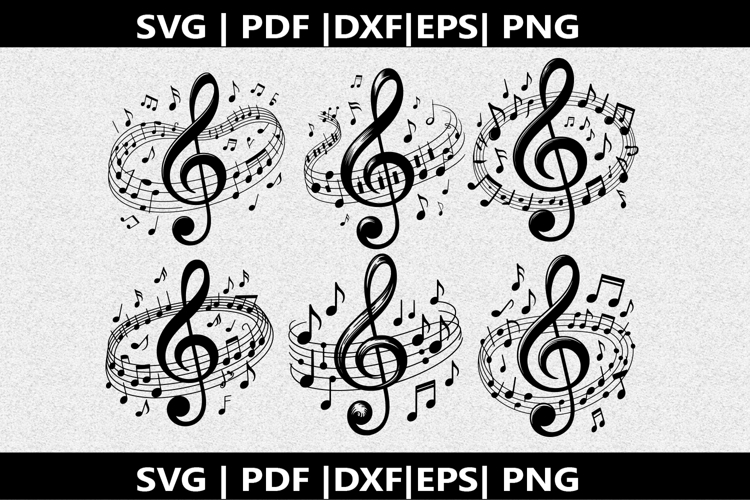 Treble clef notes SVG | Marching Band Shirt |Music Notes