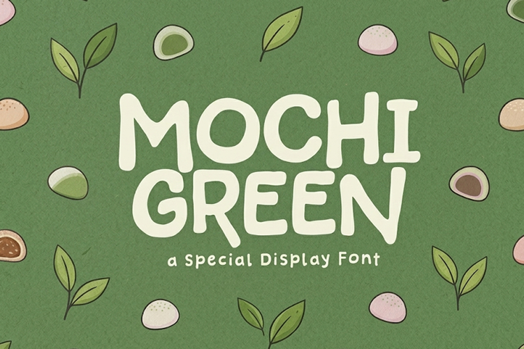 Mochi Green - Cozy   Display Font