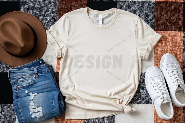 Casual t-shirt mockup design