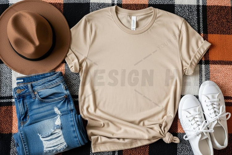 Casual t-shirt mockup design