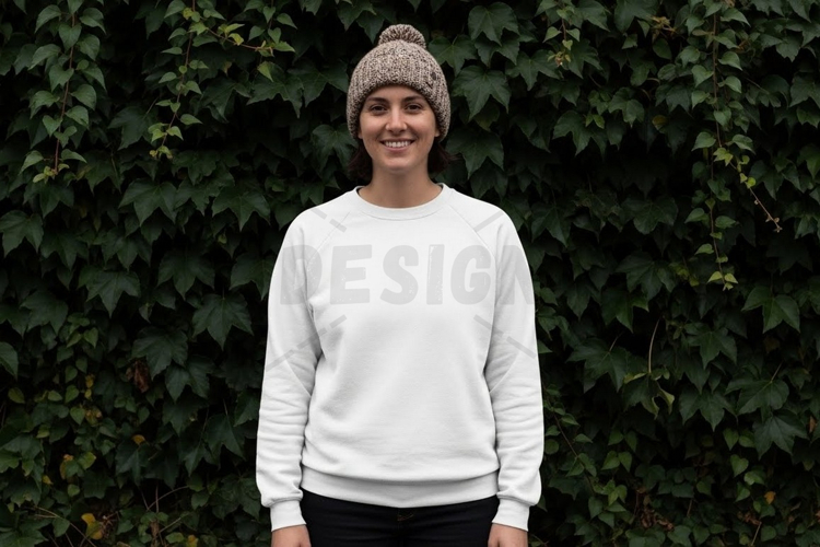 White long-sleeve t-shirt mockup