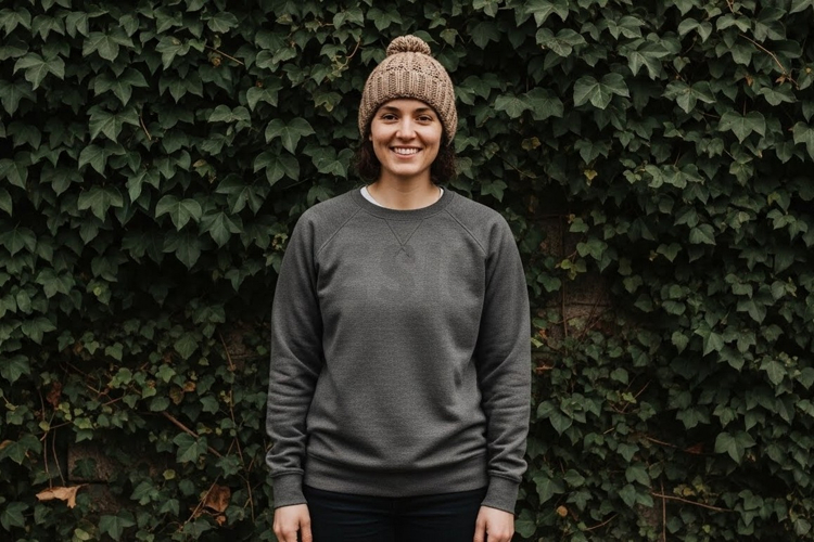 Casual grey t-shirt mockup design