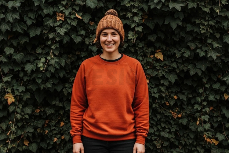 Vibrant orange t-shirt mockup design