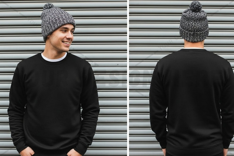 Black t-shirt mockup design