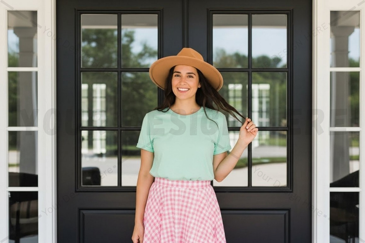 Casual summer t-shirt mockup design