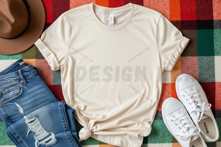 Casual t-shirt mockup design