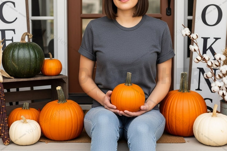 Autumn harvest t-shirt mockup
