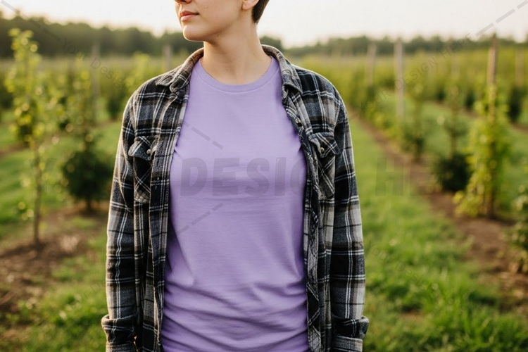 Lavender t-shirt mockup