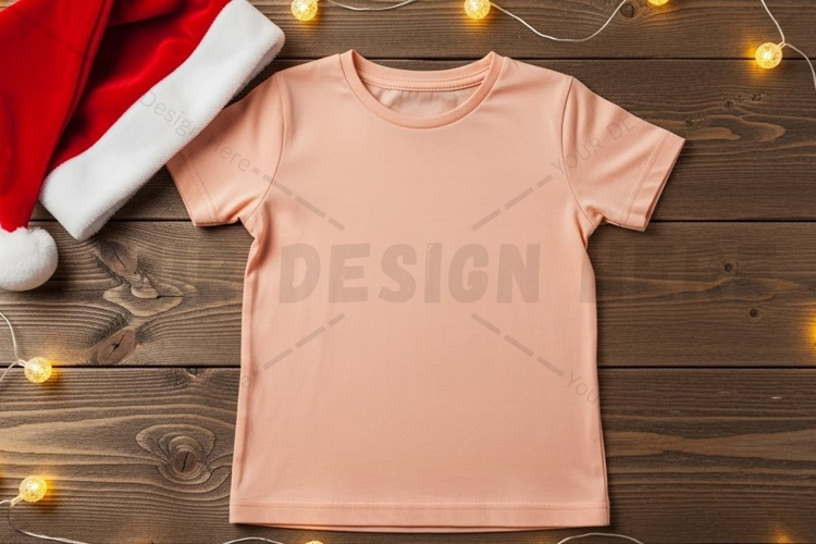 Peach pink t-shirt mockup