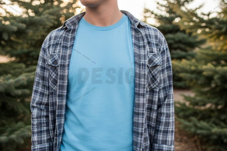 Light blue t-shirt mockup design