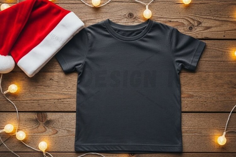 Christmas-themed t-shirt mockup example image 1