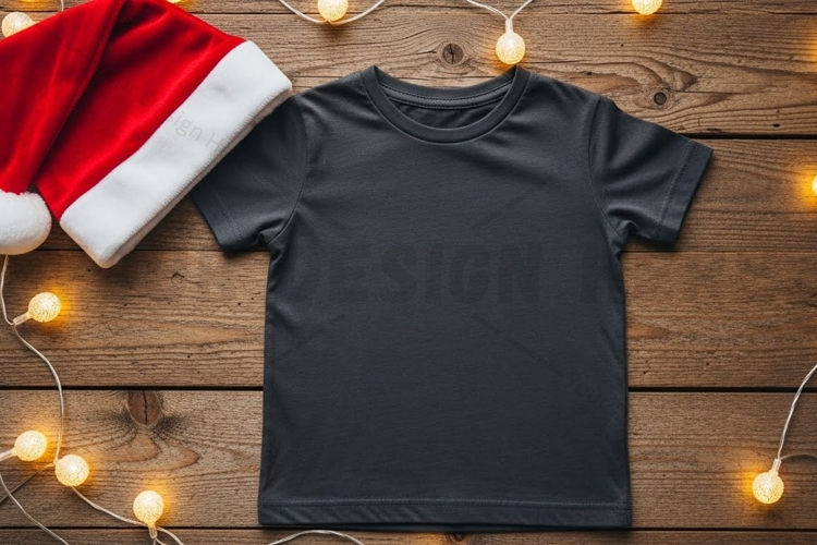 Christmas-themed t-shirt mockup