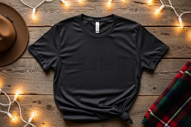 Black Tshirt Mockup