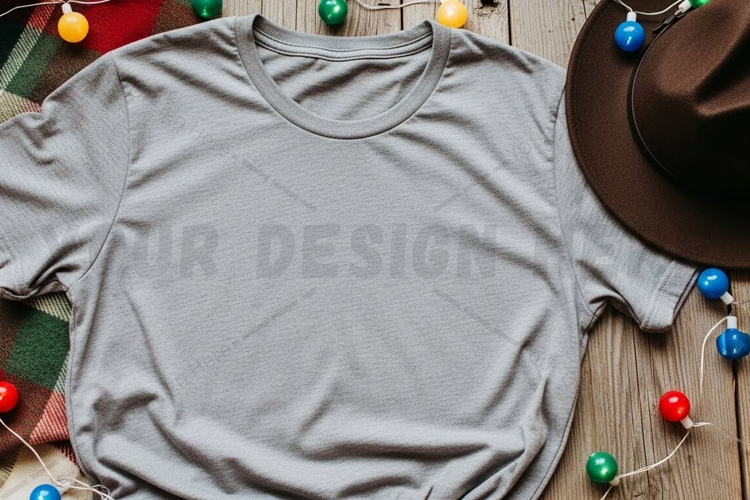 Grey t-shirt mockup design
