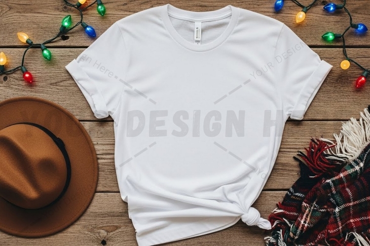 White Tshirt Mockup Image 6