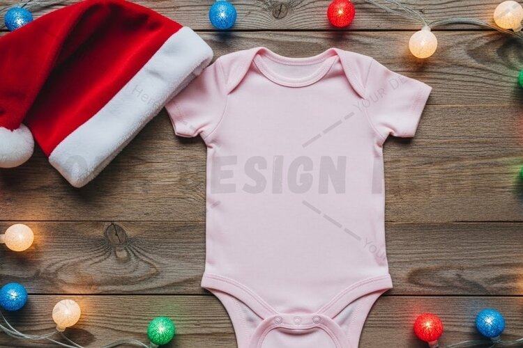 Holiday themed baby onesie mockup example image 1