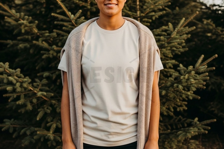 White Tshirt Mockup Image 19