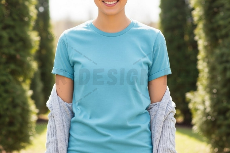 Light blue t-shirt mockup design