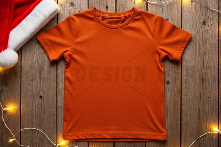 Bright orange t-shirt mockup design