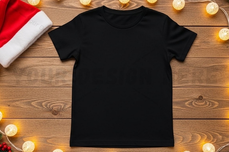 Black Tshirt Mockup Image 20