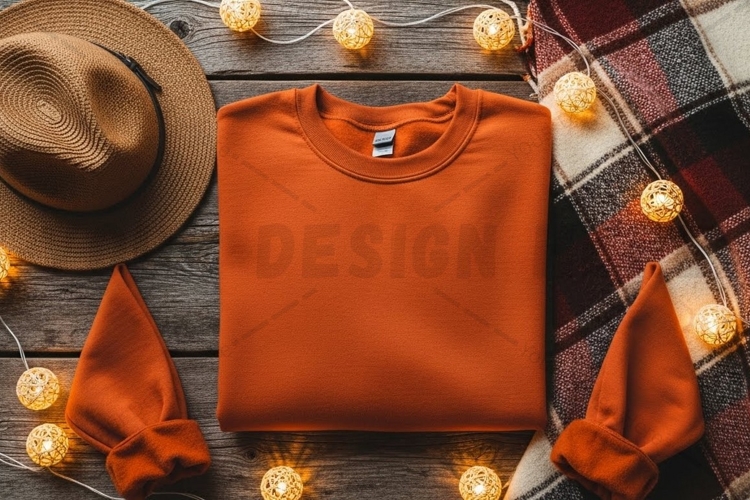Rustic orange t-shirt mockup design