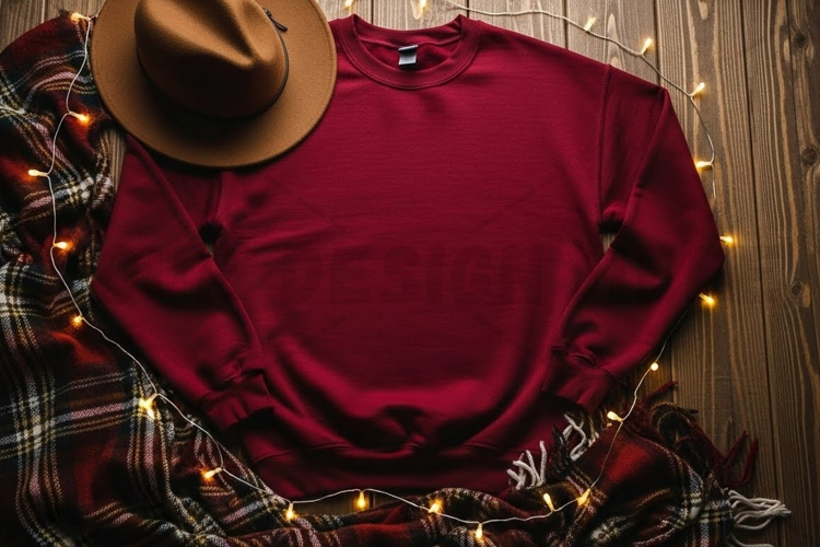 Rustic red t-shirt mockup design